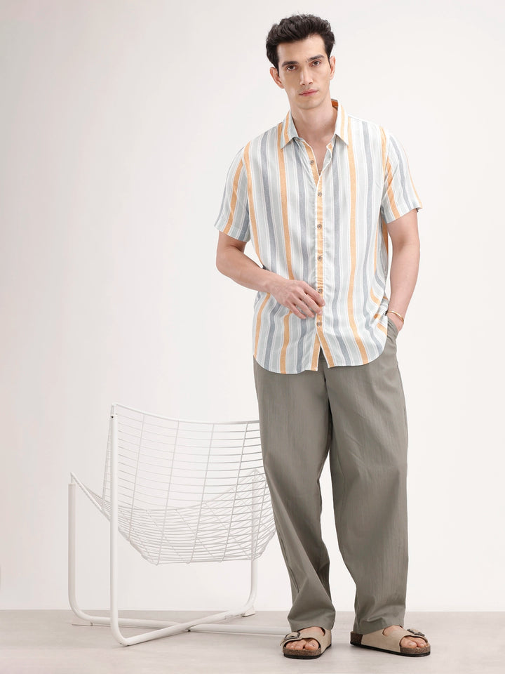 Slim Fit Striped Shirt | Multicolor