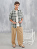 Checkered Pattern Casual Shirt For Men | Green