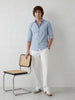 Solid Slim Fit Full Sleeve Shirt | Light Blue