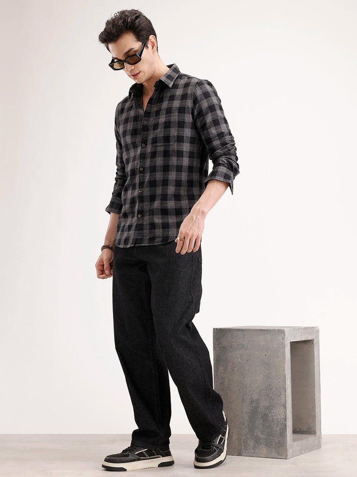 Loose Fit Denim Jeans | Black