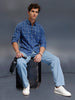 Men's Casual Checkered Shirt   |  Blue