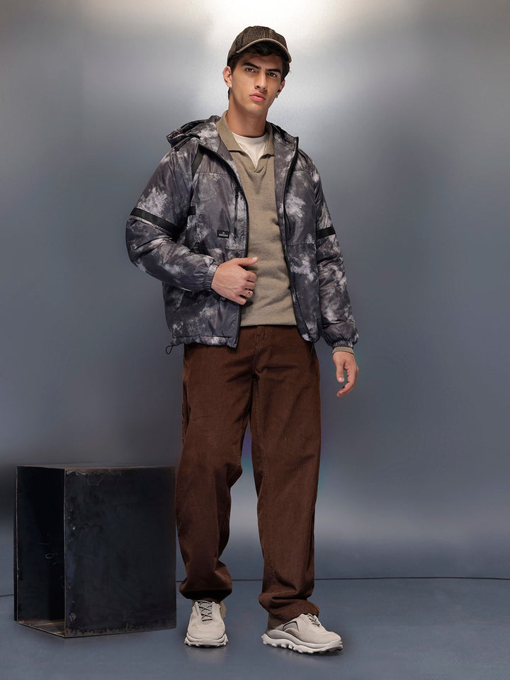 Men's Oversized Fit Puffer Jacaket   |  Black