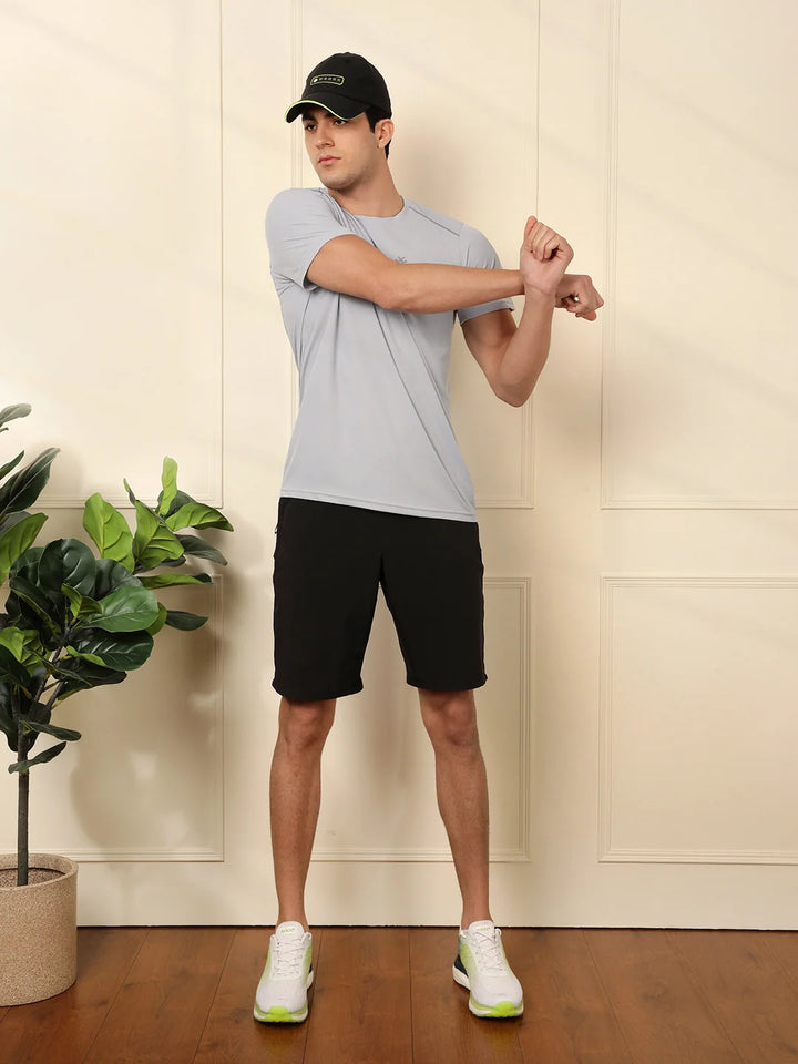 Grey Cut & Sew Short Sleeve T-Shirt