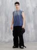 Washed Cut Off Sleeves T-Shirt | Blue