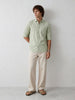 Solid Slim Fit Full Sleeve Shirt | Light Green