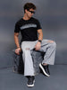 Placement Printed Regular Fit T-Shirt   |  Black