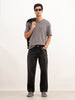 Solid Loose Fit Denim Jeans | Black