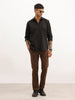 Solid Slim Fit Full Sleeve Shirt | Black | WSH01FSSL7068W