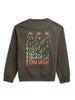 Classic Olive Back Printed Sweatshirt