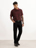 Slim Fit AOP Polo T-Shirt | Wine