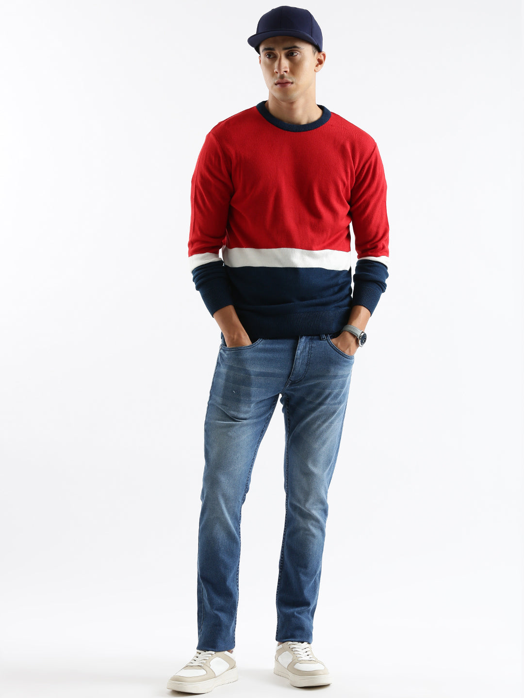 Colour-Blocked Comfort Sweater