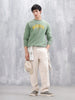 Varsity Printed Men’s Sweatshirt In Comfort Fit | Green