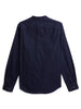 Navy Mandarin Collar Regular Shirt