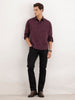 Regular Fit Full Sleeved Shirt | Wine