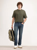 Straight Fit Faded Denim Jeans | Blue