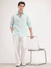 Slim Fit Striped Shirt | Green