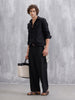 Textured Full Sleeve Shirt | Black