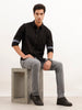 Solid Full Sleeve Regular Fit Shirt | Black