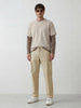 Men's casual cargo loose fit trousers | Beige