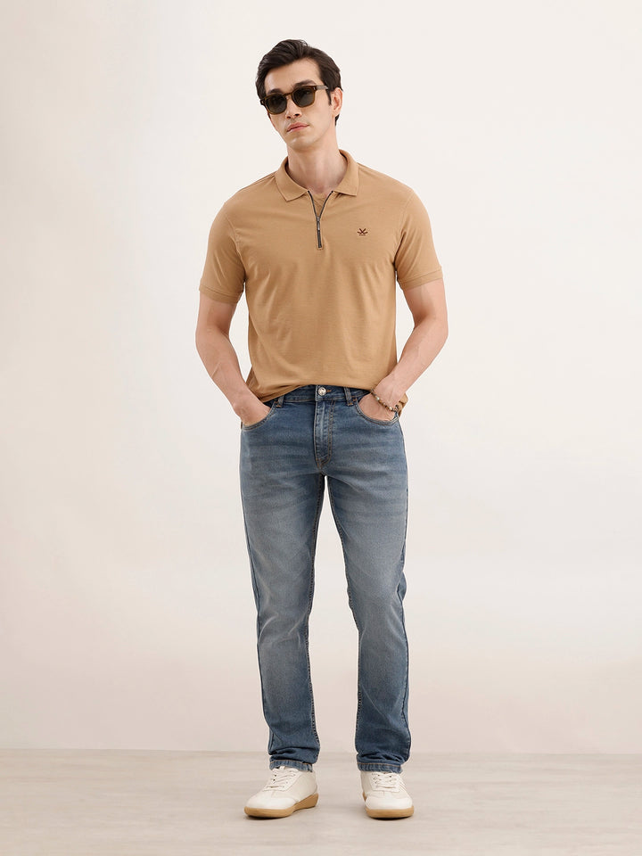 Faded Slim Fit Denim Jeans | Light Blue