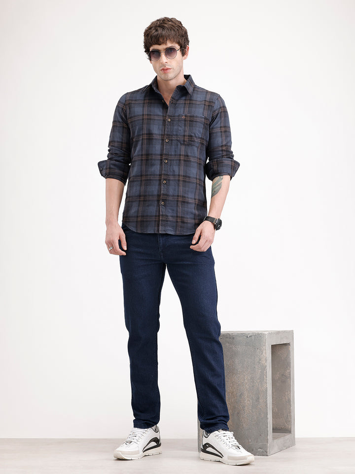 Skinny Fit Denim Jeans | Dark Blue