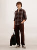 Slim Fit Checkered Shirt  | Brown