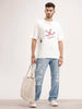Oversized Fit Embroidered T-Shirt | Off White