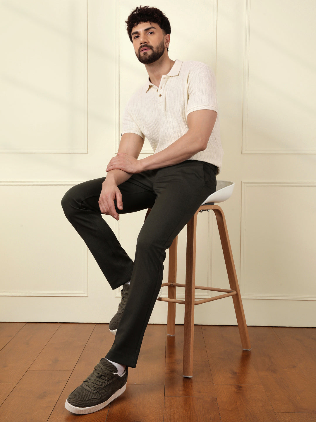 Olive Easy-Fit Waist Trousers