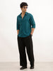 Solid Slim Fit Performance Stretch Shirt | Teal