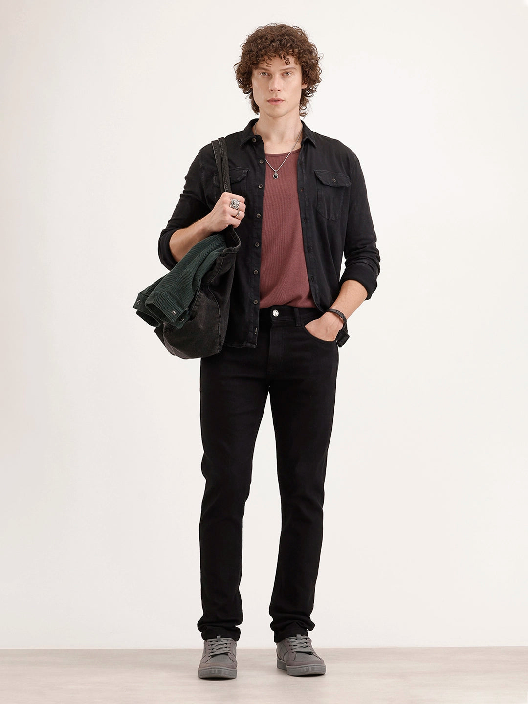 Slim Fit Denim Jeans | Black