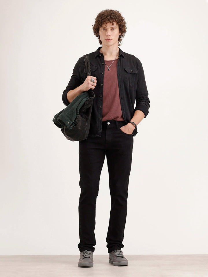 Slim Fit Denim Jeans | Black
