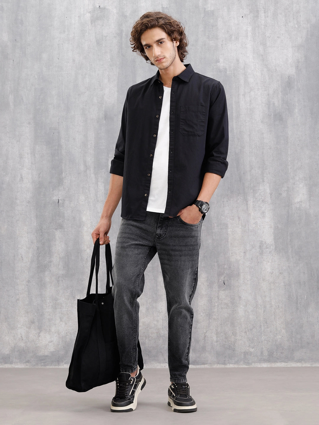 Skinny Crop Mild Wash Jeans I Grey