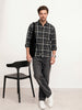 Comfort Fit Checkered Full Sleeve Shirt | Dark Grey