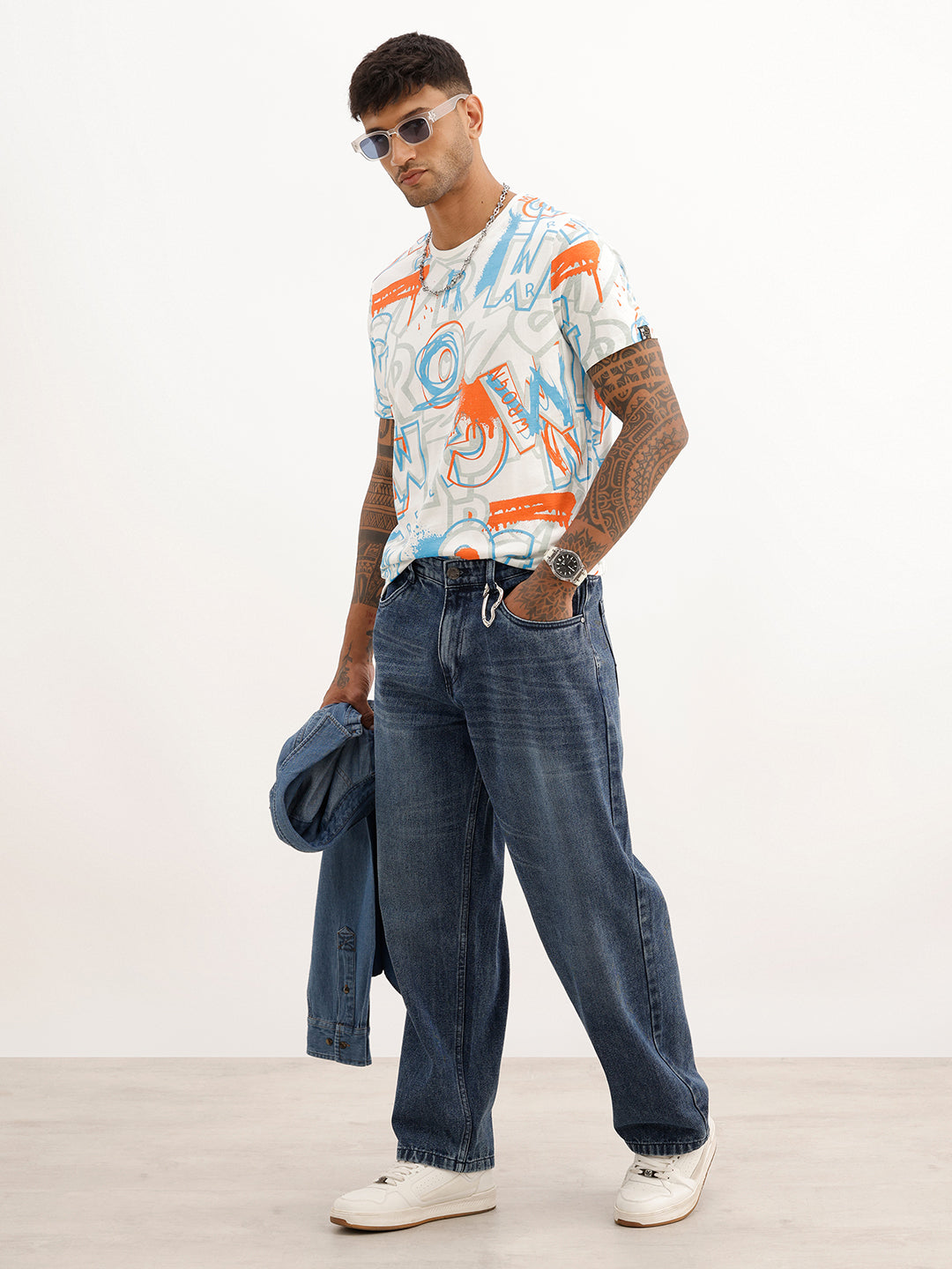 Slim Fit AOP T-Shirt | Off White