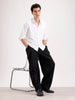 Solid Slim Fit Full Sleeve Shirt  | White