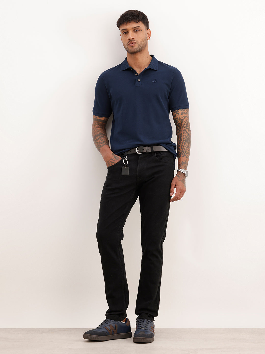 *Classic Solid Denim Jeans | Black