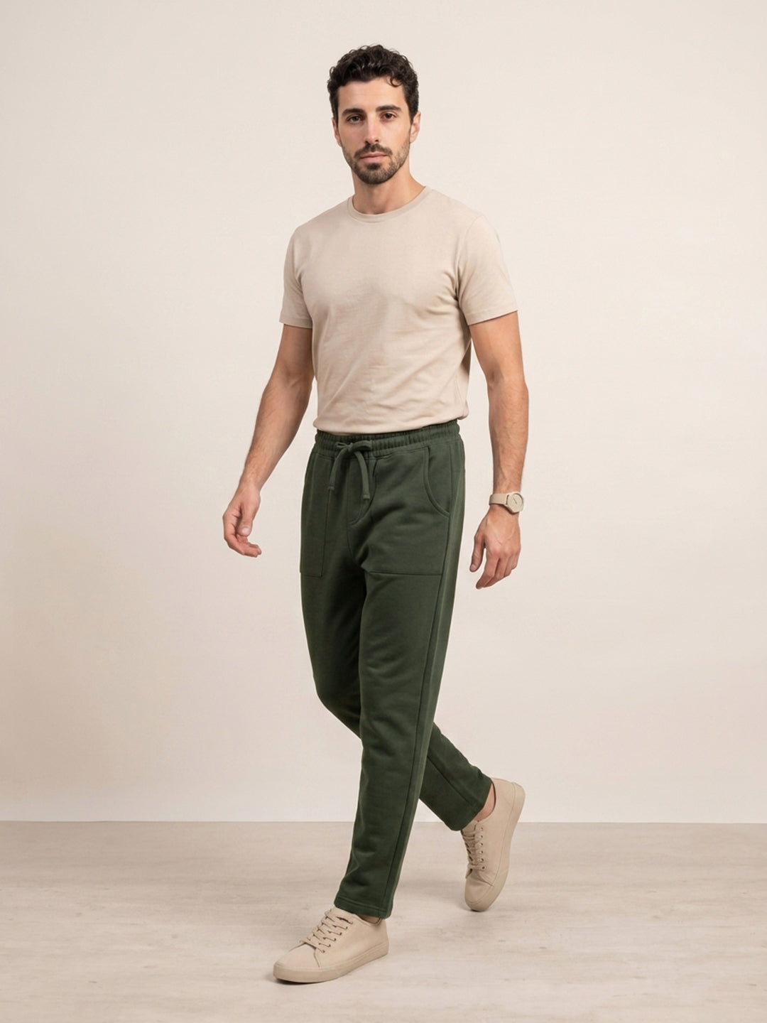 Solid Relaxed Fit Jogger | Olive