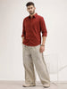 Solid Regular Fit Shirt | Maroon