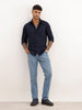 Solid Regular Fit Full Sleeve Shirt | Navy Blue | WWSH0842MAZ