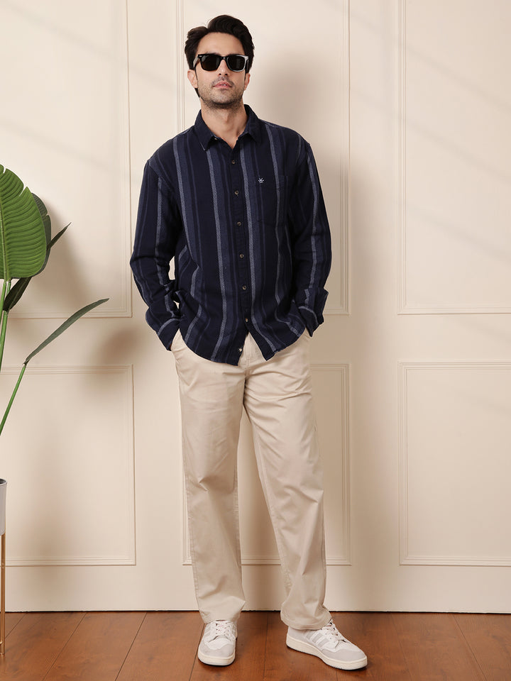 Loose Fit Linen Blend Trouser | Beige