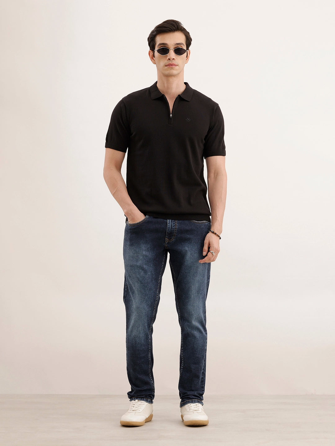 Faded Slim Fit Denim Jeans | Blue
