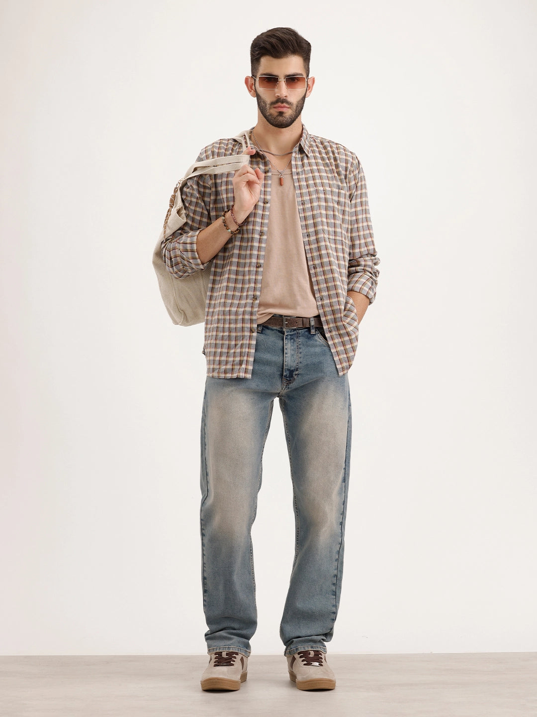Anti Fit Mud Wash Denim Jeans | Light Blue