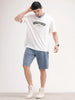 Oversized Contrast Collar T-Shirt | White