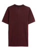 Solid Wine Casual T-Shirt