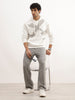 Classic Placement Printed Hooded Sweatshirt | Off White