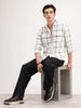 Slim Fit Checkered Shirt | White