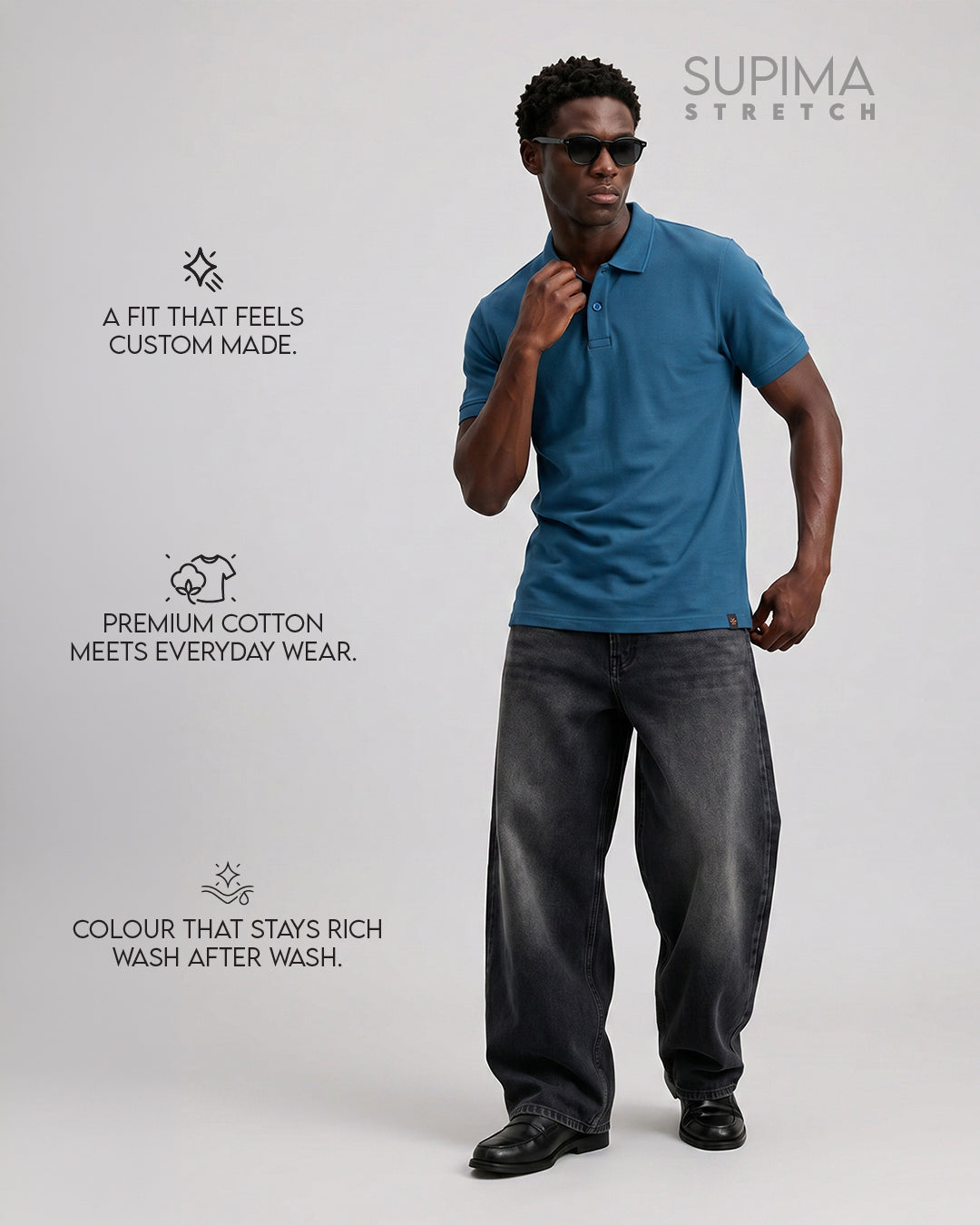 Essential Supima Polo T-Shirt | Essential | Teal