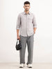 Slim Fit Panel Printed Shirt | Grey