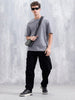 Loose Fit Workwear Trousers With Patch Pockets & Hammer Loop | Black