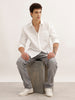 Solid Slim Fit Shirt | White